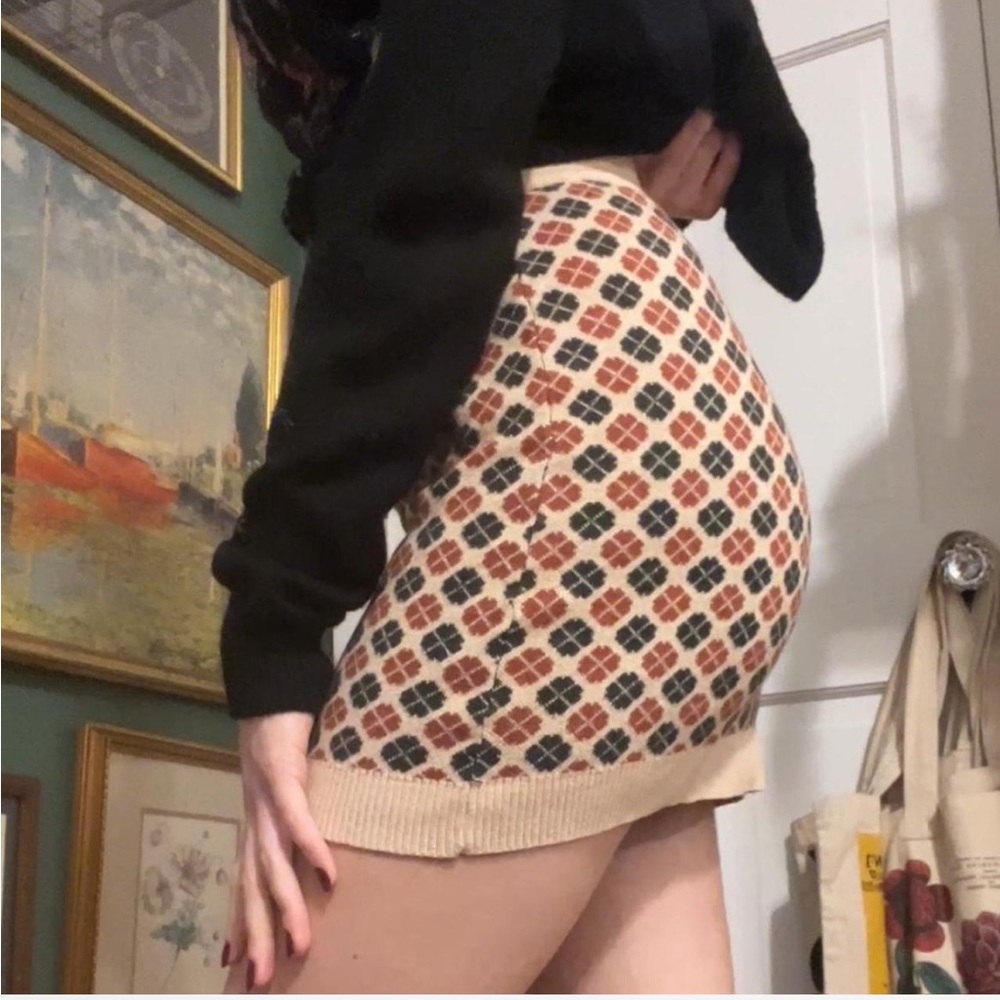 Cider stretchy fabric knitted skirt